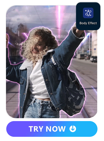 a woman dancing video applied with Body Effect effect with PowerDirector